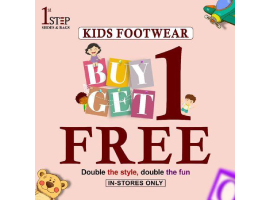 1st Step Shoes & Bags Buy 1 Get 1 Offer, offer valid on kids footwearimage-183